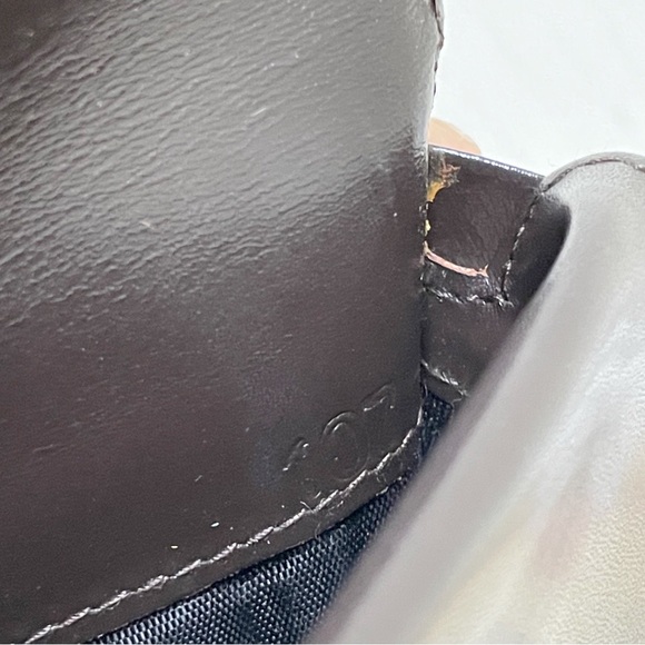 Prada brown nylon enamel logo trifold wallet - Picture 10 of 10